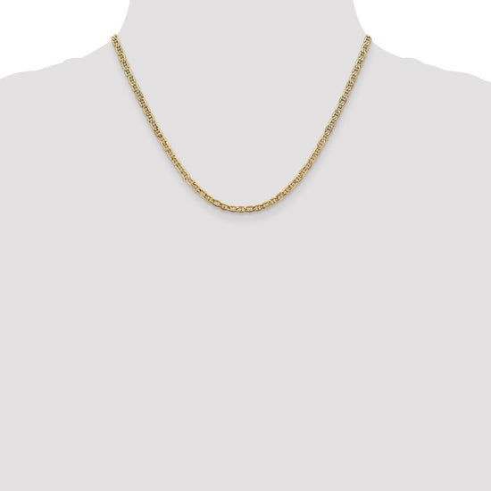 Gold (10K & 14K) Semi-Solid Anchor Chain
