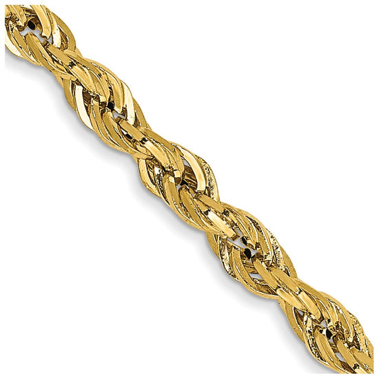 Gold (10K & 14K) Semi-Solid Rope Chains