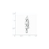 10k White Gold Clear CZ 4-Stone Belly Dangle