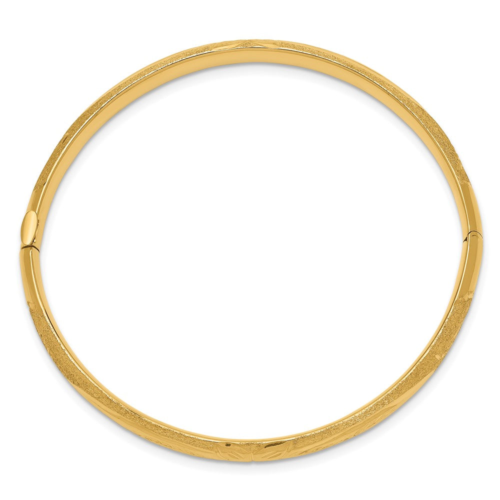 10k Florentine Hinged Baby Bangle