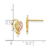 10k Tri-color Black Hills Gold Post Earrings