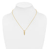 10k Tri-color Black Hills Gold Diamond Rose Necklace