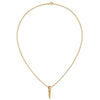 10k Tri-color Black Hills Gold Diamond Rose Necklace