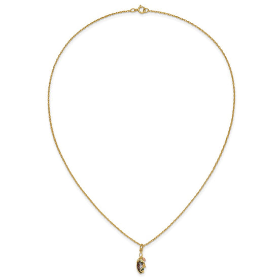 10k Tri-color Black Hills Gold Mystic Topaz Necklace