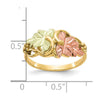 10k Tri-color Black Hills Gold Flower Ring