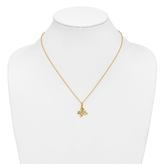 10k Tri-color Black Hills Gold Butterfly Necklace