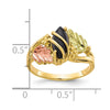 10k Tri-color Black Hills Gold Onyx Ring