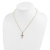 10k & 14k Gold Filled w/ 12k Accents Cross Necklace