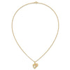 10k Tri-Color Black Hills Gold Hummingbird in Heart Necklace