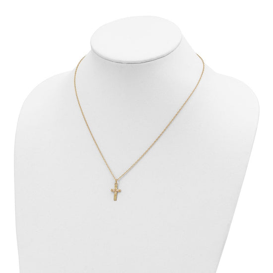 10k Tri-Color Black Hills Gold Cross Necklace