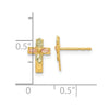10k Tri-Color Black Hills Gold Cross Earrings