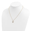 10k and 12k Tri-color Black Hills Gold Butterfly and Leaves on Oval 14k Gold-filled Chain 18 inch Necklace