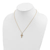 10k Tri-Color Black Hills Gold Cross Necklace