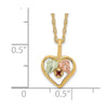 10k Tri-Color Black Hills Gold Heart Garnet Necklace