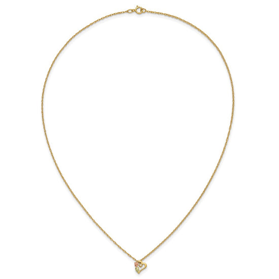 10K Tri-color w/12K Accents Diamond Black Hills Gold Necklace