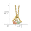 10K Tri-color w/12K Accents Diamond Black Hills Gold Necklace