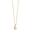 10K Tri-color w/12K Accents FWC Pearl Black Hills Gold Necklace