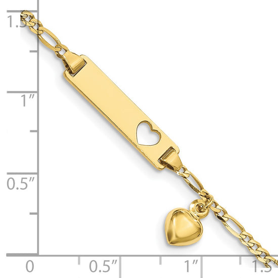 10k Figaro Link ID Bracelet