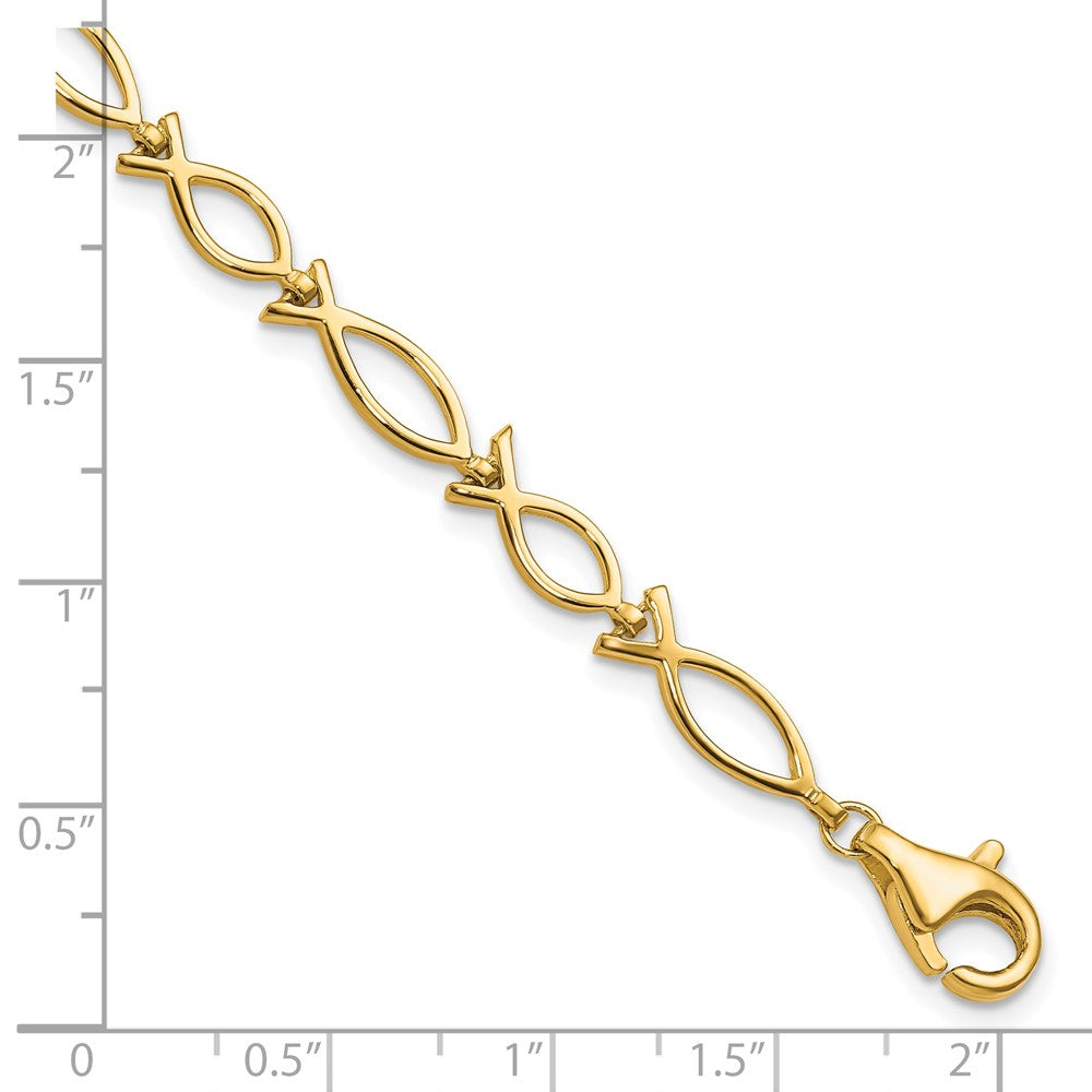 Gold Polished Ichthus Bracelets