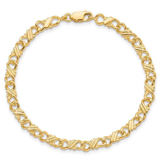 10k Solid Polished Fancy Bracelet