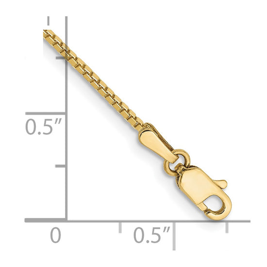 Gold (10K & 14K) Box Chain — 1.1 mm