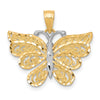 10K w/ Rhodium Butterfly Pendant