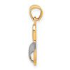 10k and White Rhodium Flip-Flop Charm