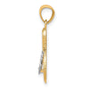 10K and White Rhodium Flip-Flop Charm
