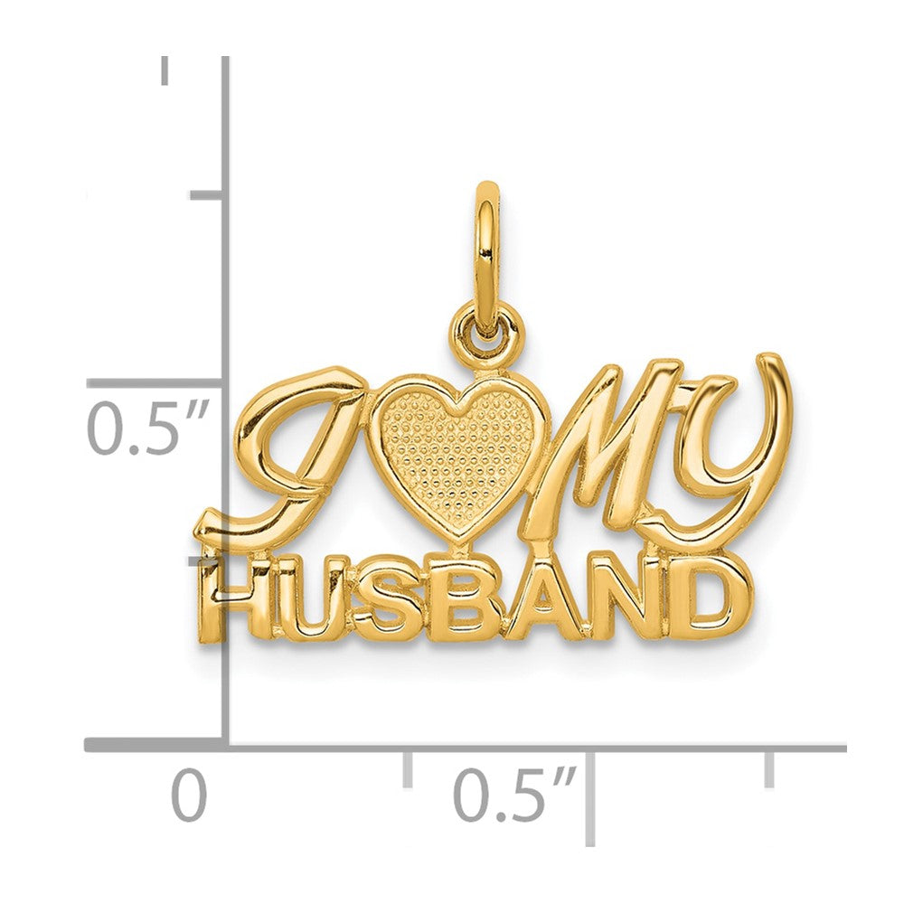 Gold I HEART MY HUSBAND Charm