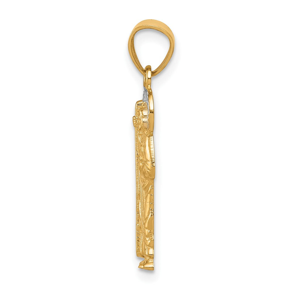 10K and White Rhodium Saint Jude Charm