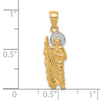 10K and White Rhodium Saint Jude Charm