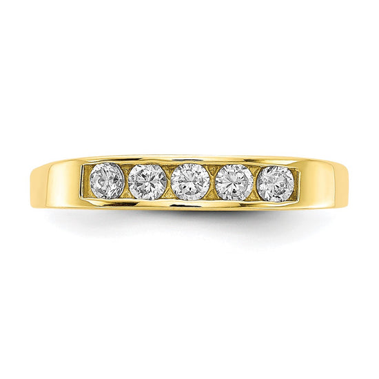 10k CZ Polished Child's Ring