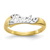 10K w/ Rhodium BABY Child's Ring