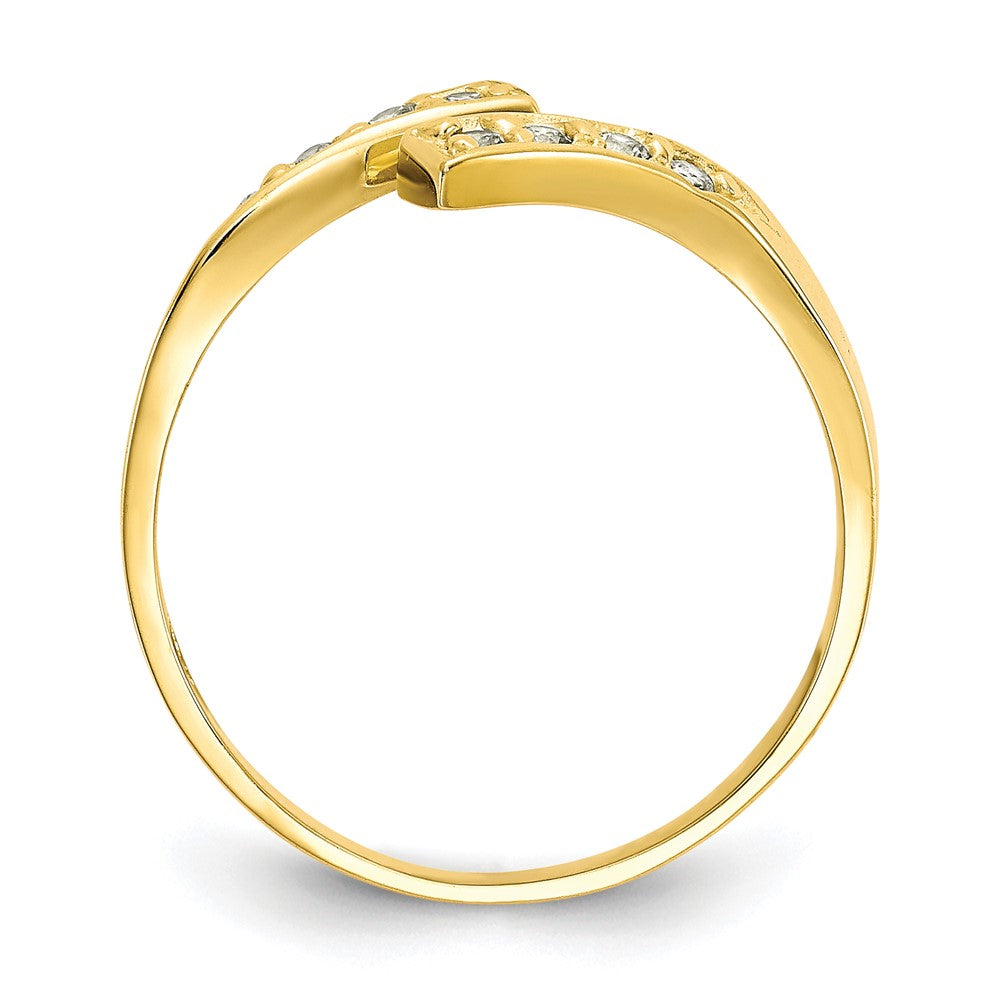 10k CZ Toe Ring