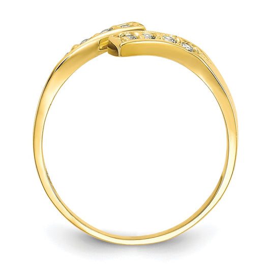 10k CZ Toe Ring