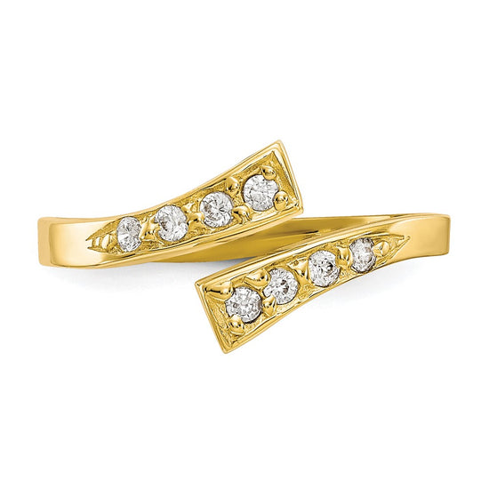 10k CZ Toe Ring