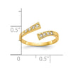 10k CZ Toe Ring