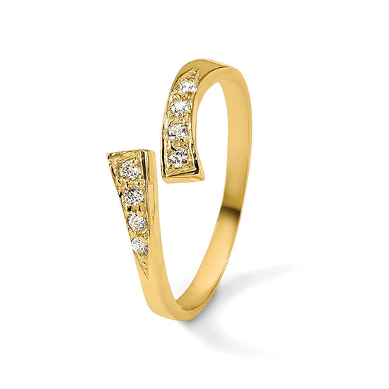 10k CZ Toe Ring