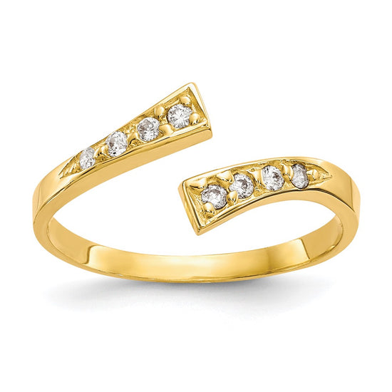 10k CZ Toe Ring