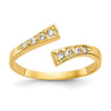 10k CZ Toe Ring