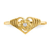 10k CZ Heart Ring