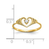 10k CZ Heart Ring