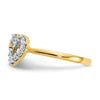 10k Double Heart CZ Ring