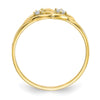 10k Double Heart CZ Ring