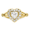10k CZ Heart Ring
