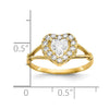 10k CZ Heart Ring