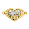 10K w/Rhodium Mommy Heart Ring