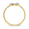10k CZ Horseshoe Ring