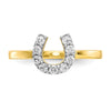 10k CZ Horseshoe Ring