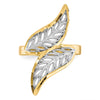 10K w/Rhodium Diamond-Cut Filigree Ring